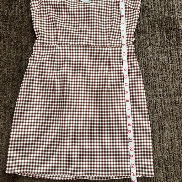 Urban Outfitters Gingham minidress. Brown/white checked. P/S. Great condition. - Picture 8 of 8
